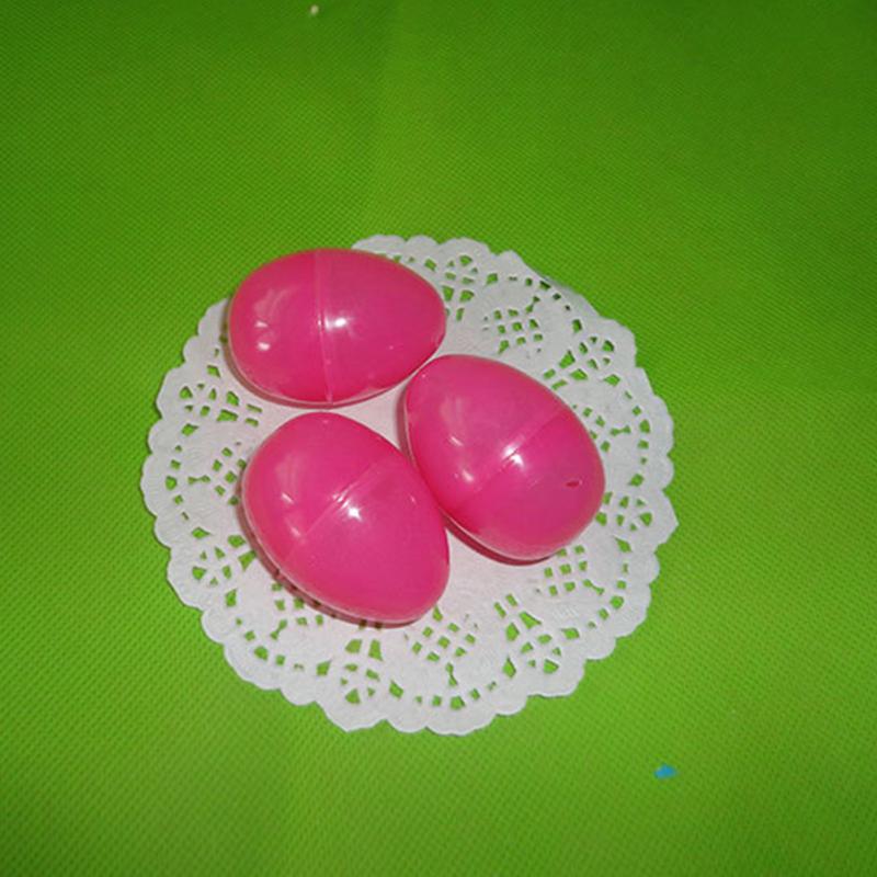 12 buc. plastic durabil ouă de Paște deschise, strălucitoare, colorate, culori asortate, decorațiuni de sărbători 6 cm