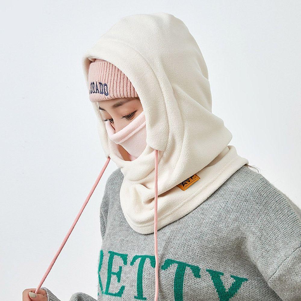 Winddichte Gehörschutzmütze, verdickte Kapuzen-Gesichtsmaske, modische Mütze, Schal-Set, Unisex