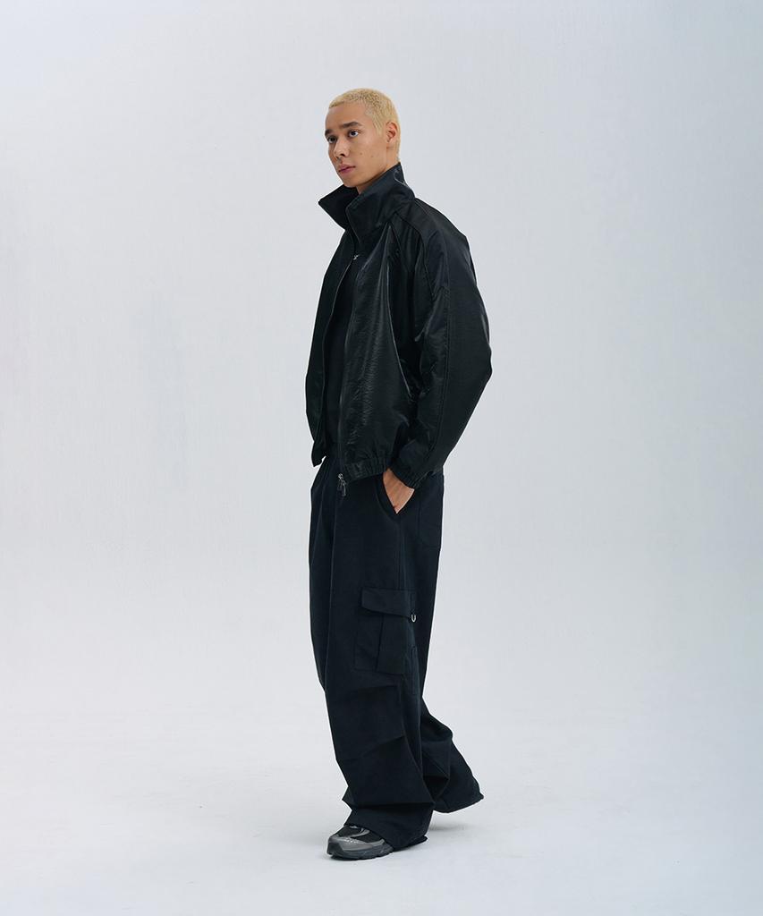 Ninez Glossy Woven Piping Track Jacket