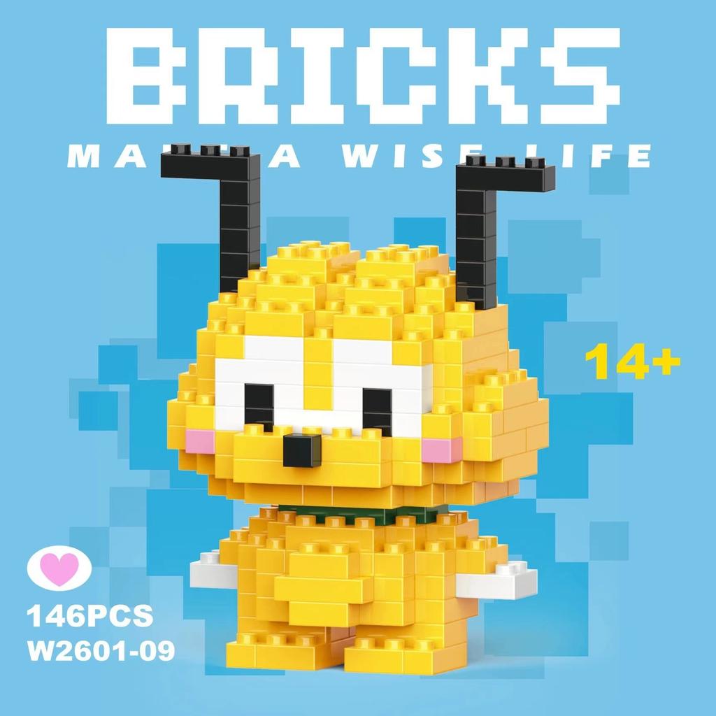 No Box  6Cm High Building Blocks Stitch Kawaii Mini Desktop Ornaments Youth Toys Room Decoration Anime Cartoon Halloween