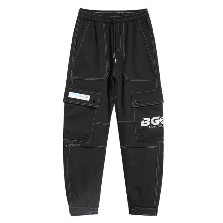 Spring Autumn New Men's Multi Pocket Loose Casual Pants Cargo Pants