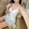 Women Sexy Spaghetti Strap Lace Hem Dress Nightdress Nightwear Sleepwear