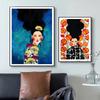 Vintage Poster Abstract Girl Hair Flower Bird Print Colorful Wall Art NordicCanvas Painting Wall Pictures for Living Room Decor No Frame