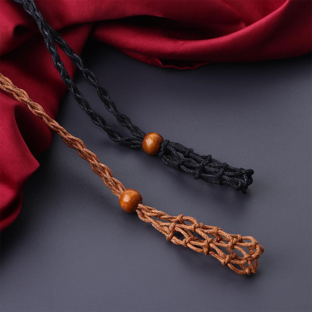 1pc Hand-knitted DIY Braided Necklace Cord Necklace Cord Empty Stone Holder Crystal Necklace Holder