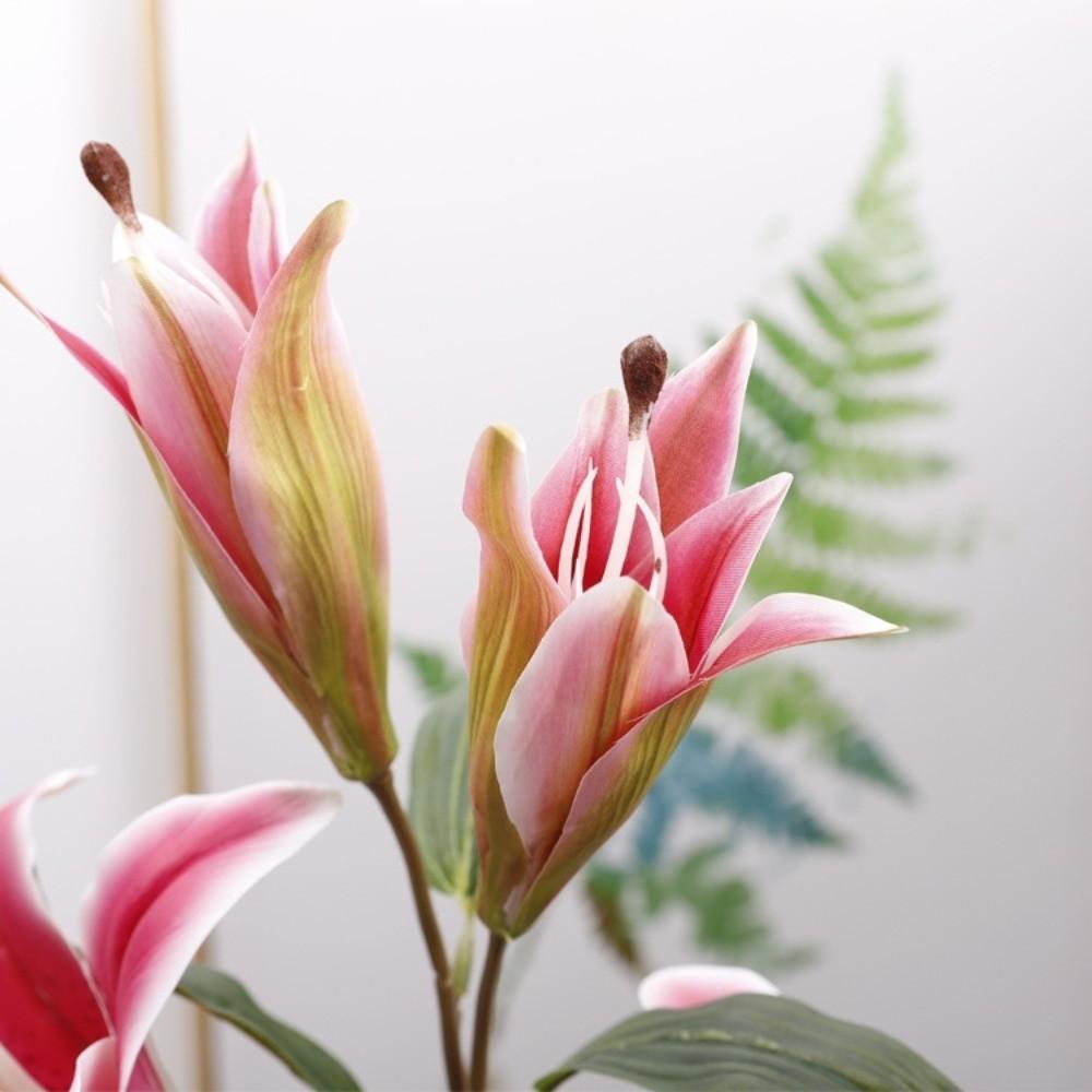Plastik Simulation Lilium Brownii Blume 5 Köpfe Künstliche Blumen Wohnzimmer Schreibtisch