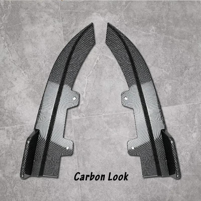 For BMW G22 G23 M Sport 2020-2023 Car Rear Bumper Side Lip Spoiler Splitter Rear Bumper Side Skirt Spoiler Car Wings Splitter Carbon Look