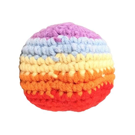 Handmade Crochet Footbag Soft Knitted Juggling Toys for Kids Colorful A