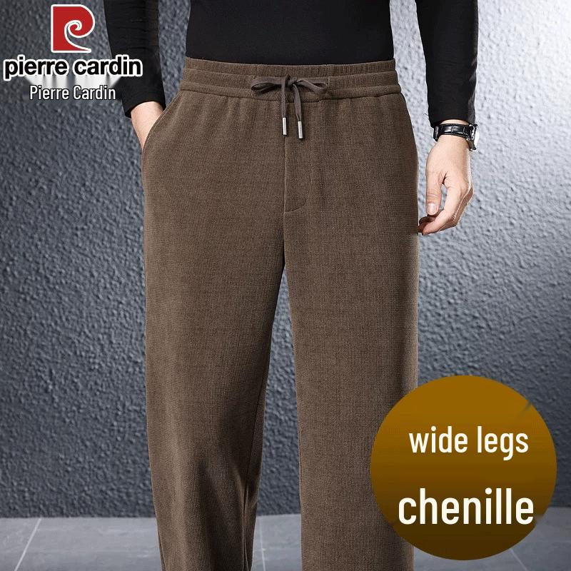 Pierre Cardin Men's Premium Chenille Straight-Leg Fleece-Lined Trousers