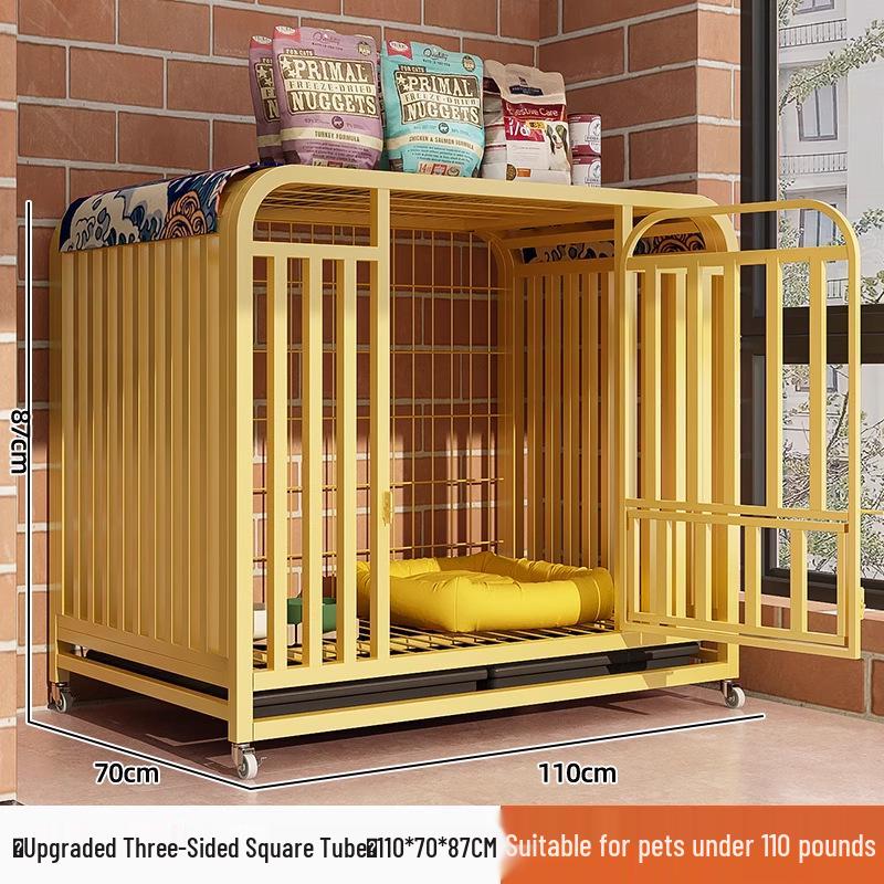 Large Pet Cage: Multi-Sized Dog & Cat Enclosure with Toilet Space