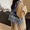 Popular Denim Women's Bags New Casual Simple Large Capacity Shoulder Underarm Bag Portable Tote Bag