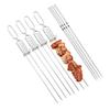 SMVP Stainless Steel Semi-Automatic Double-Prong BBQ Skewers (50-Pack)