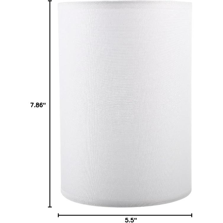 Lamp Shade Round Burlap Lampshade for E27 Bulbs Decorative Lamp Cover for Living Room Bedroom Study