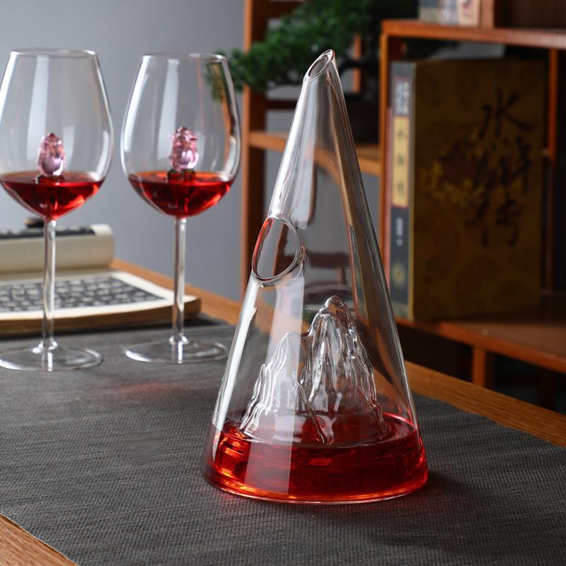 Creative Iceberg Waterfall Mountain View Decanter High Borosilicate Glass