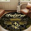 Orleans Saints Logo Round Mat, Anti-slip Circle Carpet Chair Rug For livingroom,Bedroom, Doormat Home Decor Gift Christmas Gifts