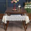 New Tablecloth European Lace PVC Waterproof and Oil-proof Furniture Dustproof Cloth Lace Hem Transparent Tablecloth for Home