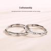 S999 Sterling Silver Bamboo Joint Couple Rings - Creative and Simple Openable Pair for Childhood Sweethearts