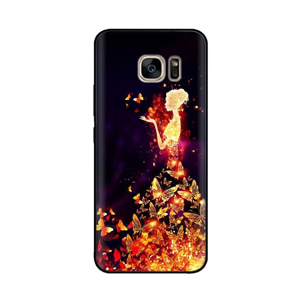 Black Silicone Case For Samsung Galaxy S6 Edge Case Soft TPU Cover For Samsung Galaxy S6 S 6 Edge Case Cover Bumper Coque Para
