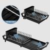 1pc Single-layer Draining Rack for Kitchen Bowls Dish Drainer Retractable Kitchen Desktop Storage Rack Kitchen Counter Organizer