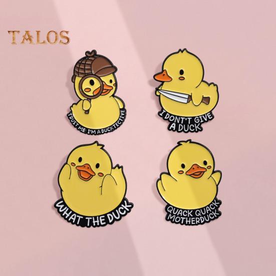 Cartoon Duckling Badge Animal Jewelry Alloy Brooch Hat Scarf Bag Lapel Decoration Pin Birthday Graduation Christmas Gift