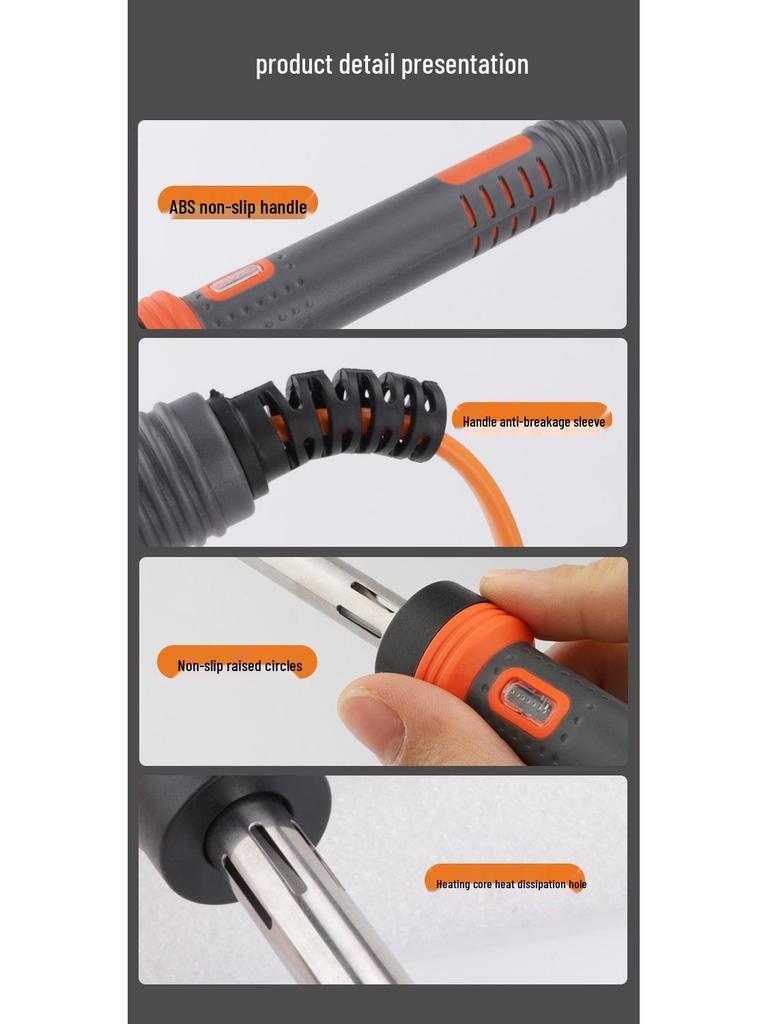 60W/100W Industrial Soldering Iron – Flat Head Smoke Code, Constant Temperature