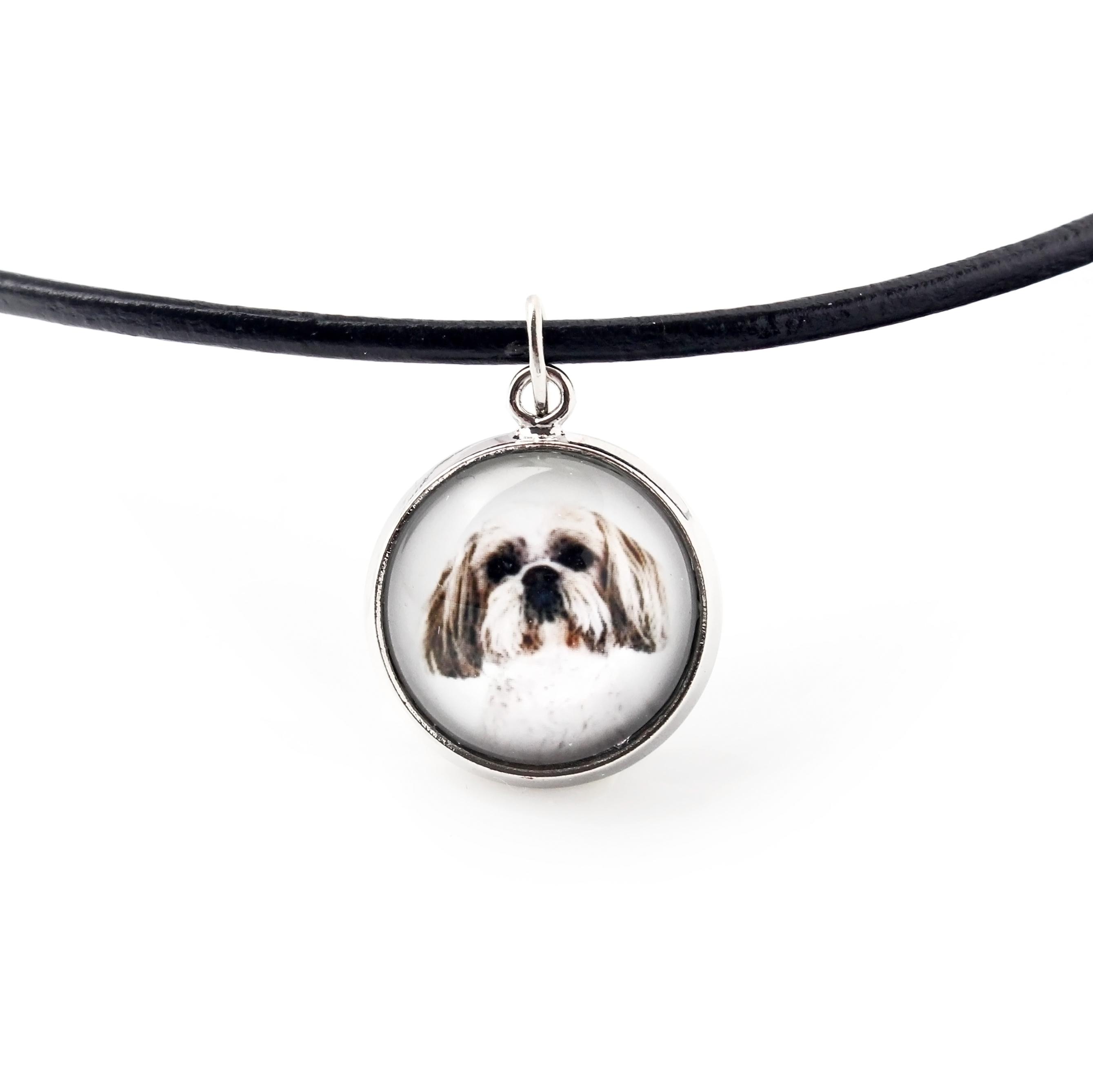

Shih Tzu, Chrysanthemum Dog - necklace pendant with your photo, handmade, handcrafted jewelry by Art-Dog brand срібний