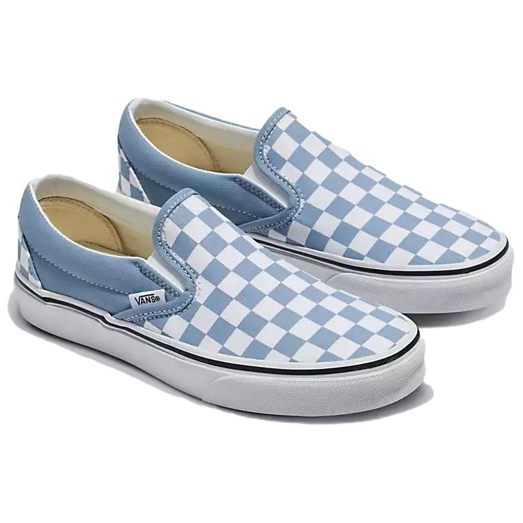 Vans Classic Slip-On Color Theory Checkerboard - Dusty Blue Unisex Sneakers VN000BVZDSB