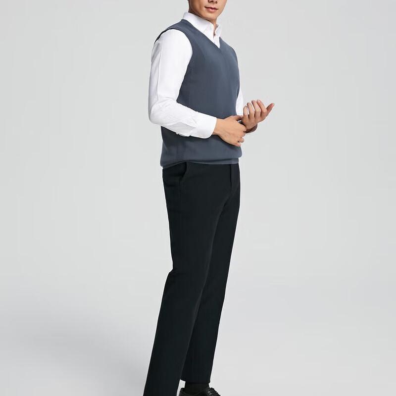 Youngor Men s Wool Blend Machine Washable V-Neck Knit Vest 100cm