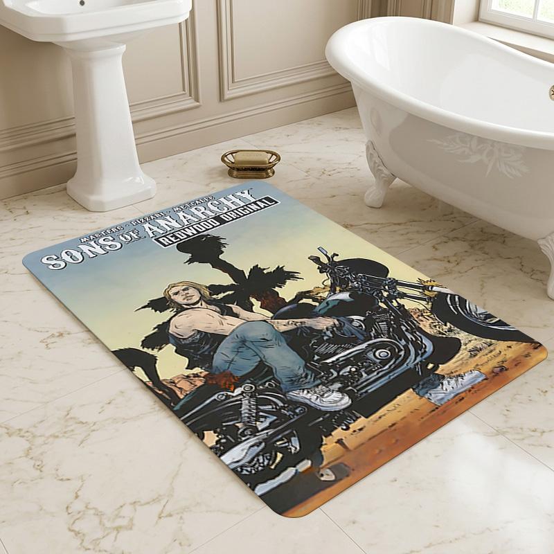 Sons Anarchy Living Room Non-Slip Area Rug Soft Carpet for Bedroom Game Playroom Sofa Office Home Decor Doormat Christmas Gift C921133