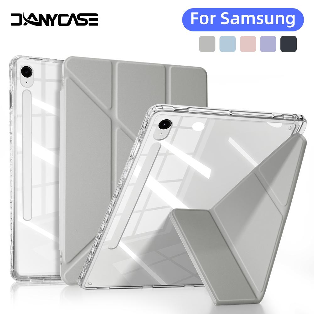 Für Samsung Galaxy Tab Hülle für S9/S9FE/S10FE/S10Lite 11 Zoll S9 Plus 12,4 Zoll A9 8,7 Zoll A9 Plus Magnetische Y-Typ Hülle Mit Stifthalter