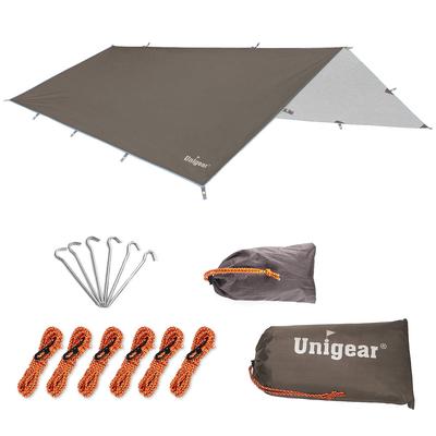 Unigear Waterdichte Kampeertarp Zeer UV Warmte Draagbare Zon Buiten Persoon 4 XL Tarp, Tent, Lichtgewicht, Waterbestendig, Bescherming, Afscherming,