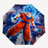 1pc Dragon Ball Z Goku Super Saiyan Blue Automatic Folding Umbrella Portable 3-Fold Design, 8-Bone Iron Frame Outdoor Umbrella, Perfect Gift for Fans,