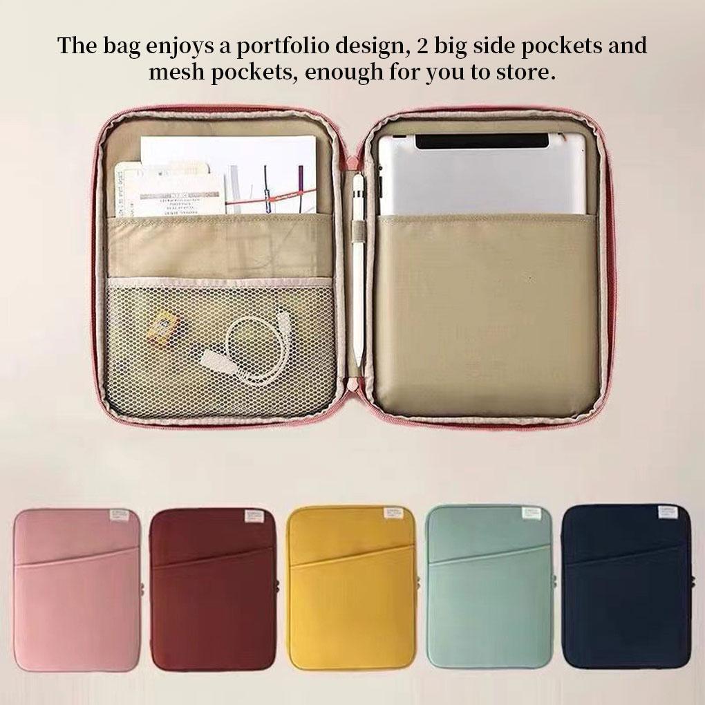 Tablet Sleeve Bag Laptop Pouch Soft Computer Handbag Notebook Keyboard Storage Zipper Closure Mouse Organizer Business