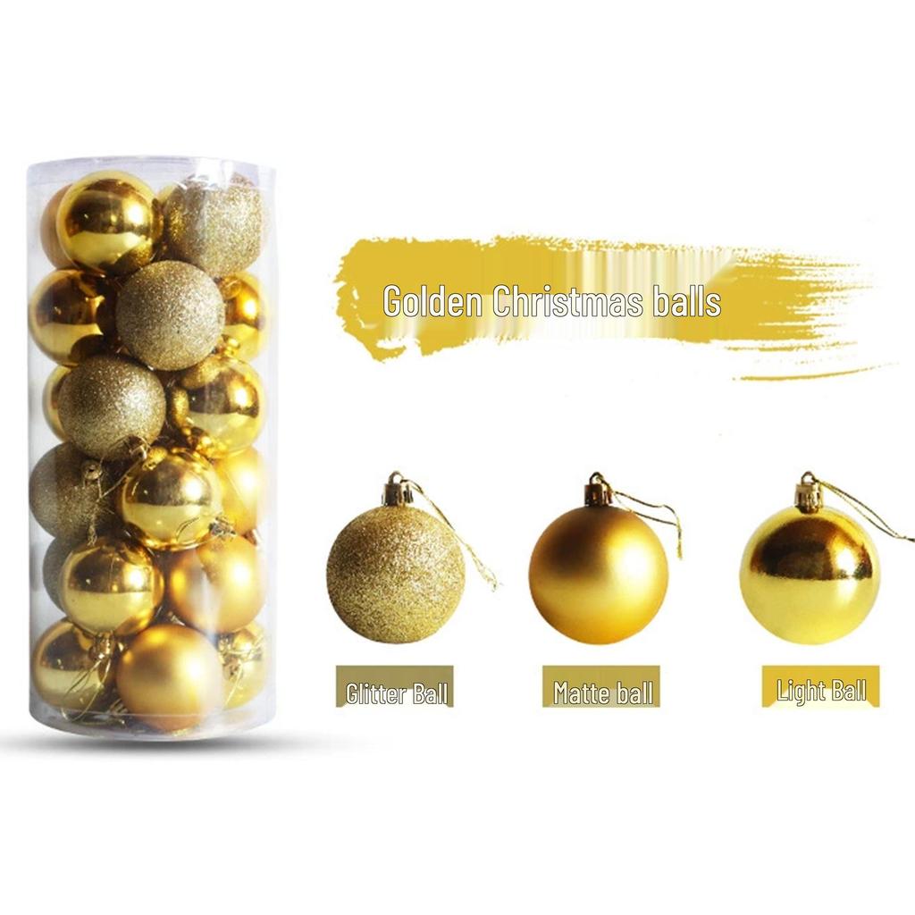 Electroplated Plastic Christmas Ornaments: 3/4/5/6/8cm Ball Set for Tree