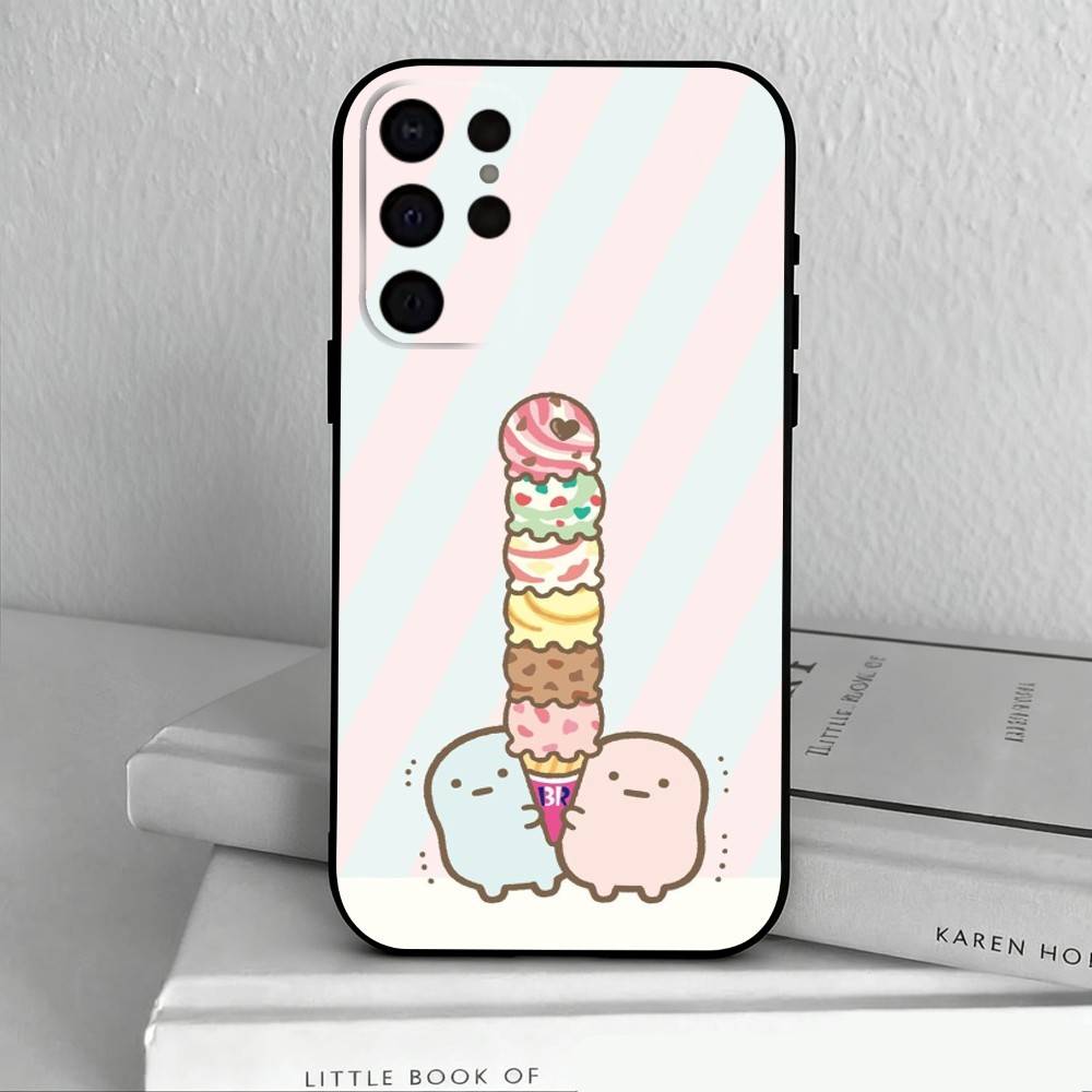 S-Sumikko Anime G-Gurashi-I  Phone Case For Samsung S25,S24,S21,S22,S23,S30,Ultra,S20,Plus,Others Soft Black Cover