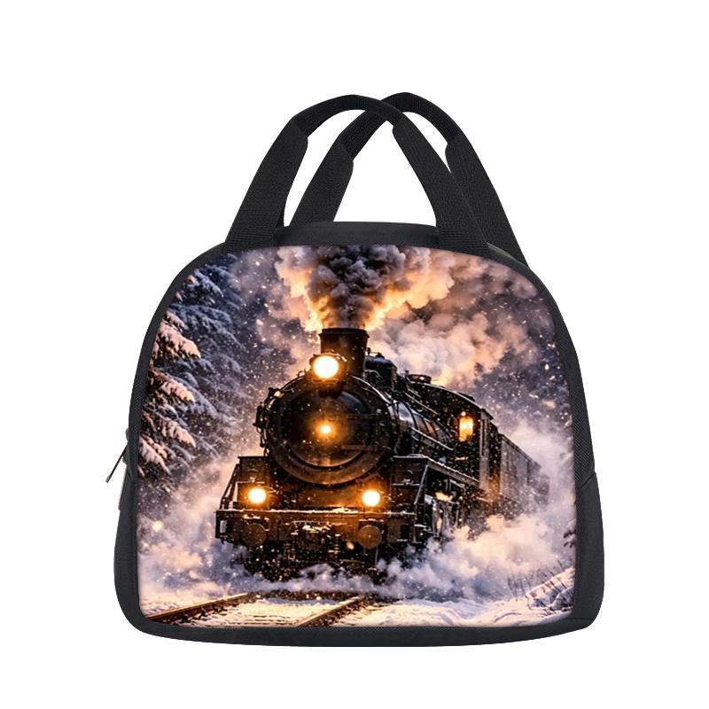 Train Lunch Bag with Insulation Large Capacity Lightweight Printing New Design the Best School Companion for Both Boys and Girls
