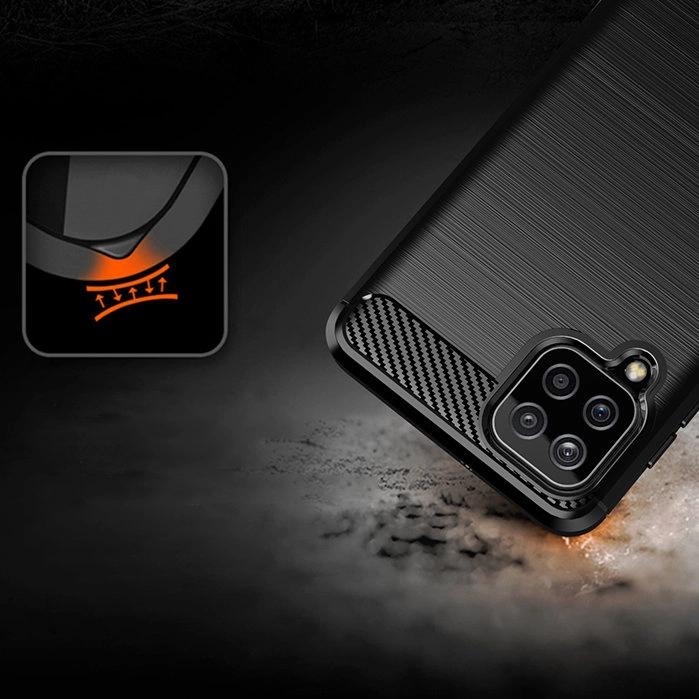 Carbon Case Flexible Case Cover Samsung Galaxy A22 4G Black