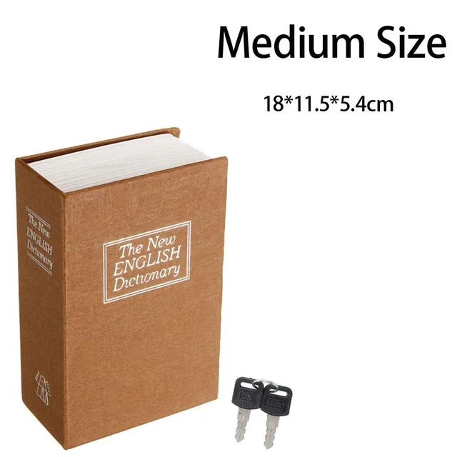Hjem Bok Safe Nøkkel Lås Type Høy kvalitet Hemmelig bok Skjult Safe Safe Metall Stål Simulering Klassiske bøker Pengeboks Myntbank