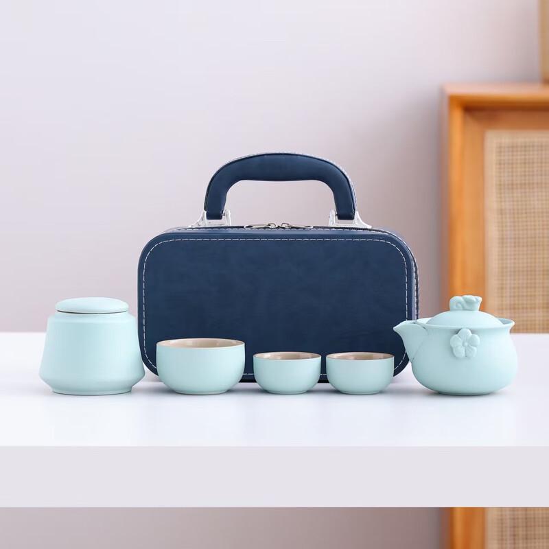 SX Black Pottery Ceramic Travel Tea Set