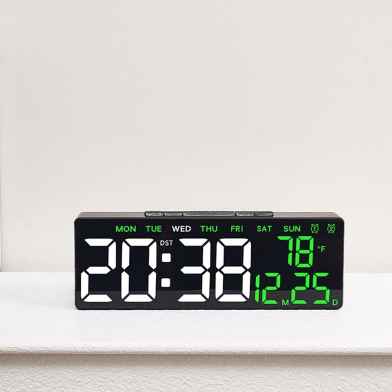 Modern LED Desk Clock With USB Charging Port And Multiple Alarm Setting Adjustable Brightness Digital Alarm Clock