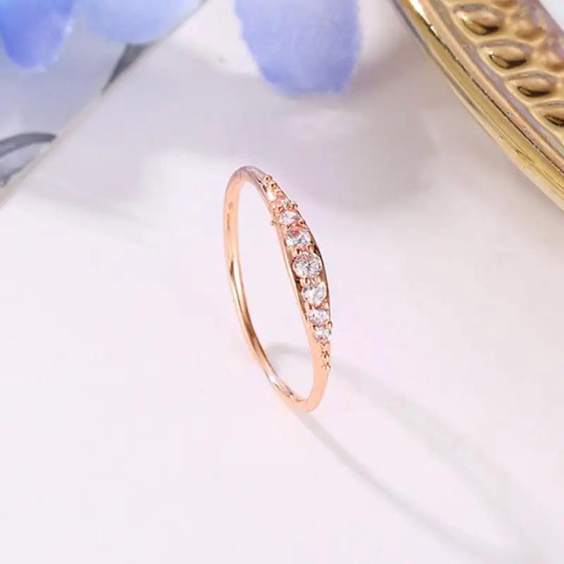 Zircon Women'S Ring Tail Ring, Fashion Design Engagement Ring, Simple Women'S Jewelry