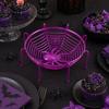 Halloween Feiertagsdekoration Spinnennetzkorb, Plastik Spinnennetz Design Obstschale, Süßigkeiten-Dekoteller oder Süßigkeitenbehälter für das Abendessen