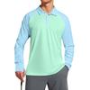 Men's Raglan Long Sleeve Golf Shirt UPF 50+ Lightweight Shirt