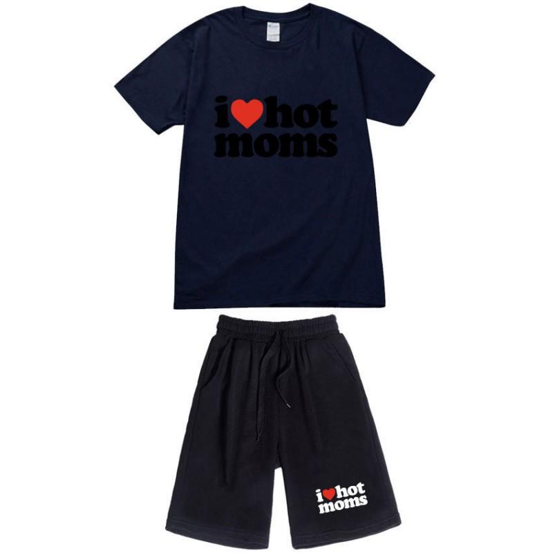 Mens Womens Cotton Short Sleeve T-Shirt Shorts Set Casual Outfit Lightweight Sporty Streetwear