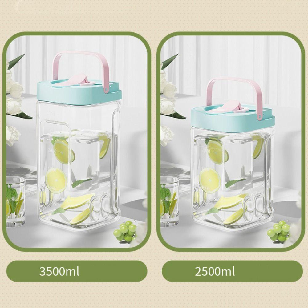 New 2.5L/3.5L Water Bottle with Faucet Large Capacity Portable Cold Water Bottle Transparent Drinking Bottle Outdoor Camping