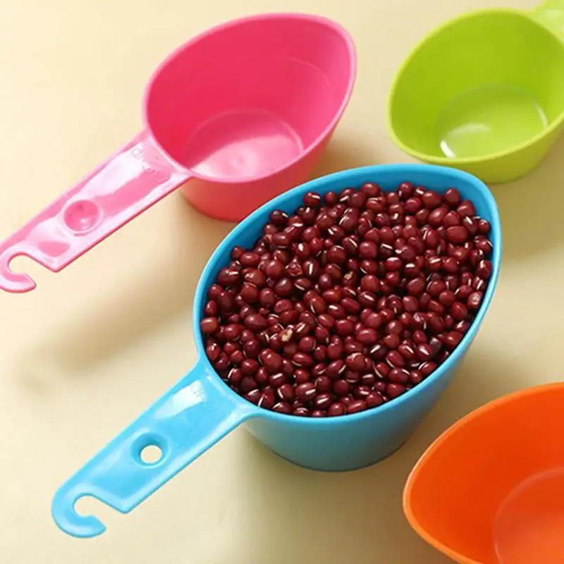 4Pcs/Set Plastic Measuring Spoon Set Scale Plastic Measure Cup Baking Measuring Tool Accessories Kitchen Tools