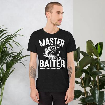 Master Baiter T Shirt Unisexs Fishing Dad Humor