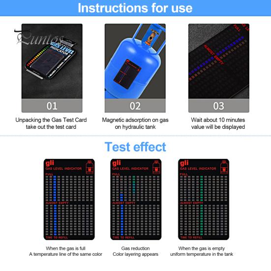 Gas Level Gauge Display Clearly Waterproof Plastic Fuel Gas Tank Magnetic Temperature Gauge Kitchen Supplies