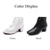 Hollow Out High Top Dance Shoes for Women Sailor Shoes Gitaba Breathable Dance Boots Heeled 5CM