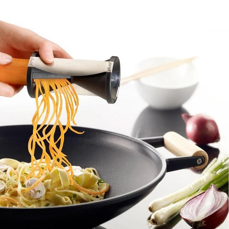 Portable Vegetable Spiralizer Slicer Handheld Peeler Stainless Steel Spiral Slicer Carrot Julienne Cutter Kitchen Accessories