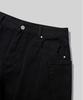 Beodeonteu Layered Cargo Twill Cotton Bermuda Shorts [Black]